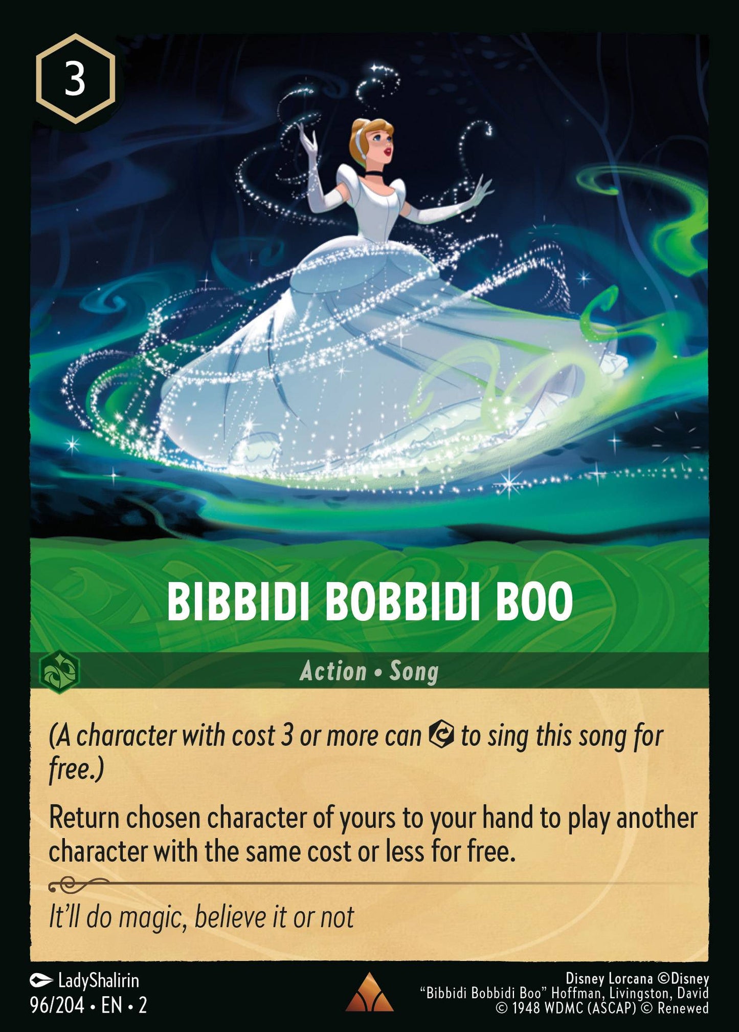 096/204 Bibbidi Bobbidi Boo Disney Lorcana Rise of the Floodborn Rare