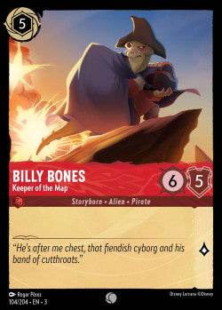 104/204 Billy Bones - Keeper of the Map Common Disney Lorcana into the inklands