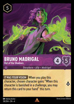 038/204 Bruno Madrigal - Out of the Shadows Disney Lorcana Ursula’s Return Rare