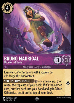 039/204 Bruno Madrigal - Undetected Uncle Disney Lorcana Ursula’s Return Super Rare