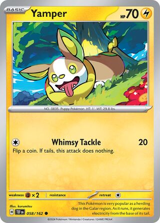 058/162 Yamper  Pokemon Temporal Forces  Common