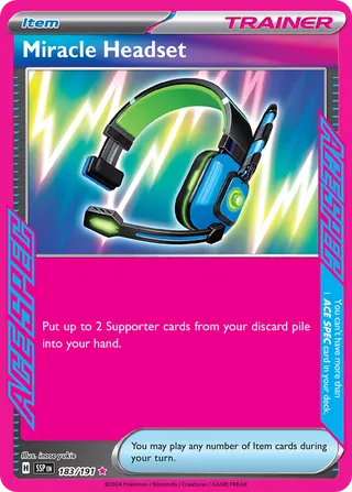 183/191 Surging Sparks Miracle Headset ACE SPEC Rare