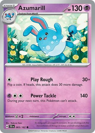 065/162 Azumarill  Pokemon Temporal Forces  Common