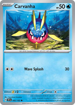 042/162 Carvanha  Pokemon Temporal Forces  Common