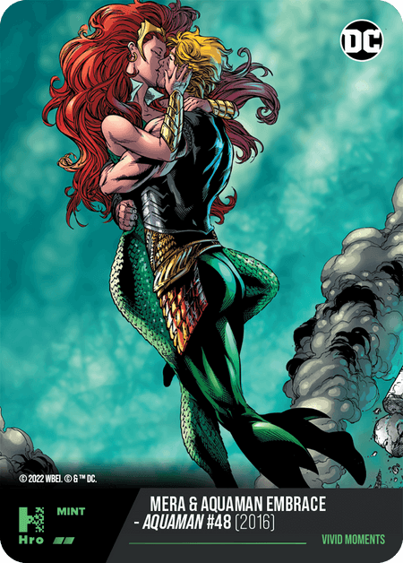 A1 - A46680DC UNLOCK THE MULTIVERSE - CHAPTER 1 ICONIC PHRASES Mera & Aquaman Embrace  - Aquaman #48 (2016) Uncommon