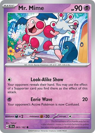 063/162 Mr. Mime  Pokemon Temporal Forces  Common