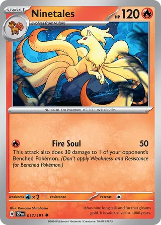 017/191 Surging Sparks Ninetales Uncommon REVERSE HOLO