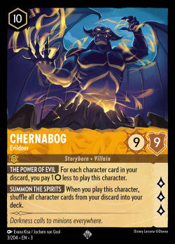 003/204 Chernabog - Evildoer Disney Lorcana into the inklands Super Rare