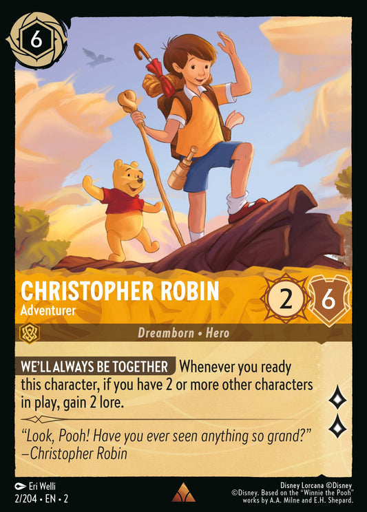 002/204 Christopher Robin - Adventurer Disney Lorcana Rise of the Floodborn Rare