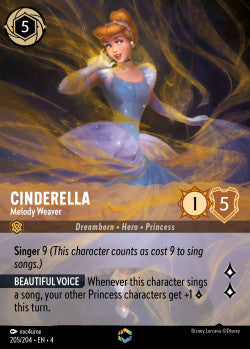 205/204 Cinderella - Melody Weaver Disney Lorcana Ursula’s Return Enchanted