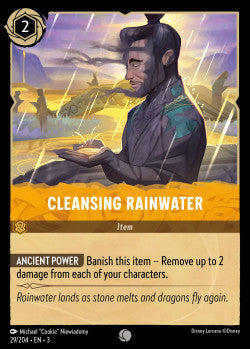 Cleansing Rainwater Disney Lorcana into the inklands Common 029/204 FOIL