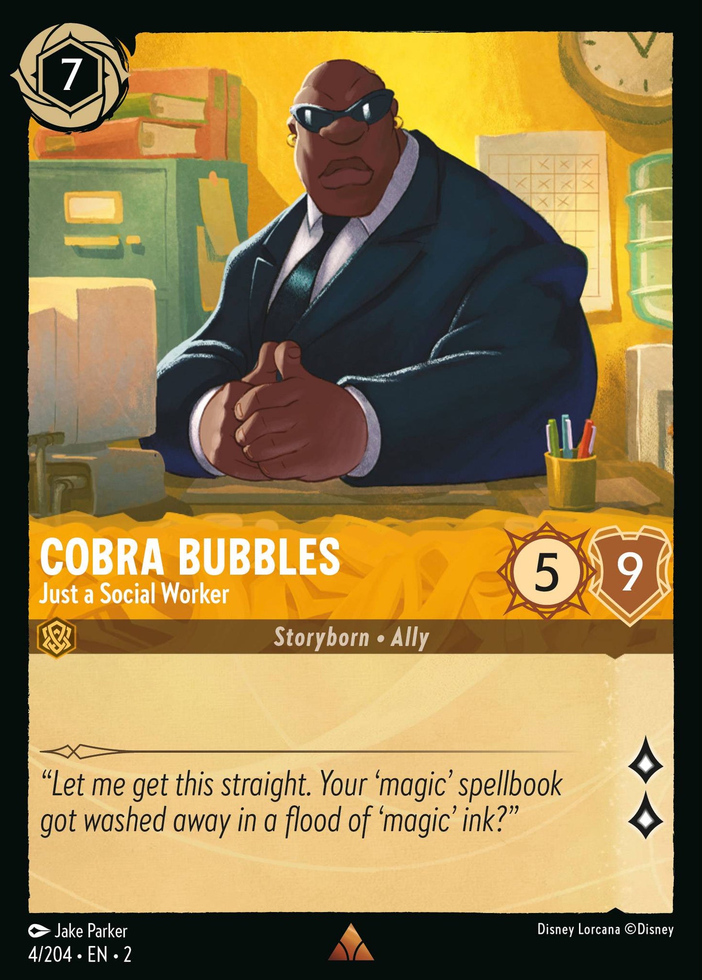 004/204 Cobra Bubbles - Just a Social Worker Disney Lorcana Rise of the Floodborn Rare