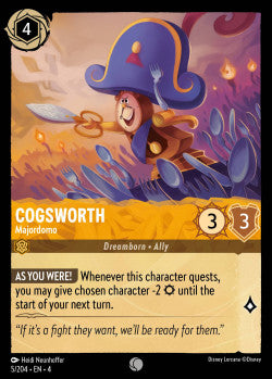 005/204 Cogsworth - Majordomo Disney Lorcana Ursula’s Return Common