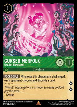 070/204 Cursed Merfolk - Ursula's Handiwork Disney Lorcana into the inklands Rare