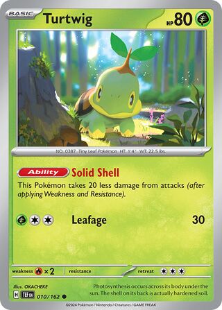 010/162 Turtwig  Pokemon Temporal Forces  Common