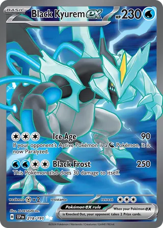 218/191 Surging Sparks Black Kyurem ex Ultra Rare