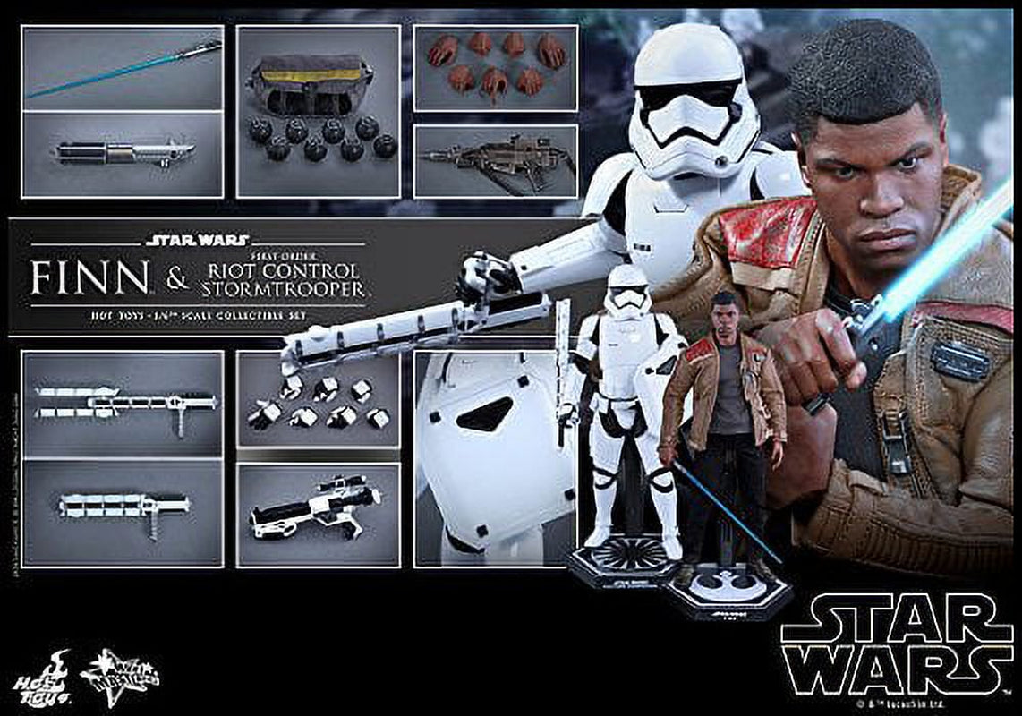 Star Wars the Force Awakens Finn and First Order Riot Control Stormtrooper 1/6 Collectible Figure Toy_Figure