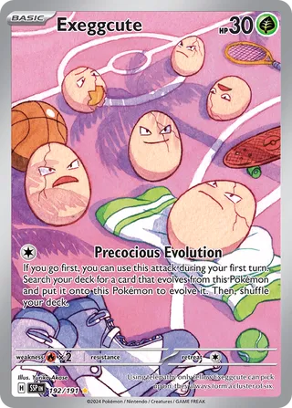 192/191 Surging Sparks Exeggcute Illustration Rare