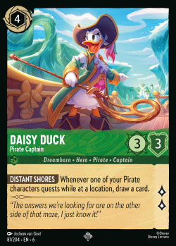 081/204 Disney Lorcana Azurite Sea Daisy Duck - Pirate Captain Super Rare