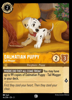 004c/204 Dalmatian Puppy - Tail Wagger Disney Lorcana into the inklands Common