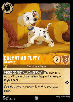 004d/204 Dalmatian Puppy - Tail Wagger Disney Lorcana into the inklands Common