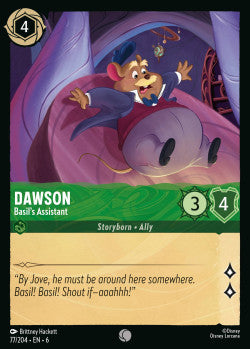 77/204 Disney Lorcana Azurite Sea Dawson - Basil's Assistant Common