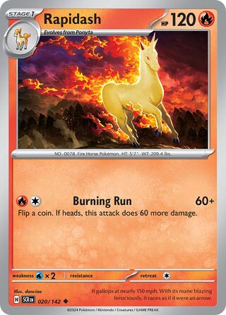 020/142 SCR Stellar Crown Rapidash Uncommon