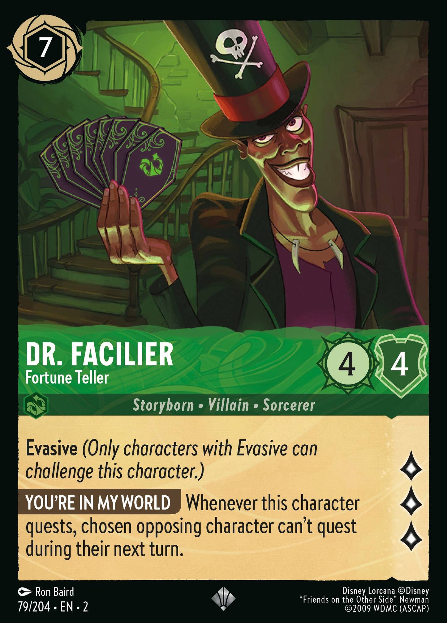 079/204 Dr. Facilier - Fortune Teller Disney Lorcana Rise of the Floodborn Super Rare