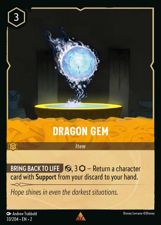 033/204 Dragon Gem Disney Lorcana Rise of the Floodborn Rare