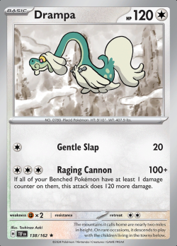 138/162 Pokemon Drampa  Temporal Forces Rare