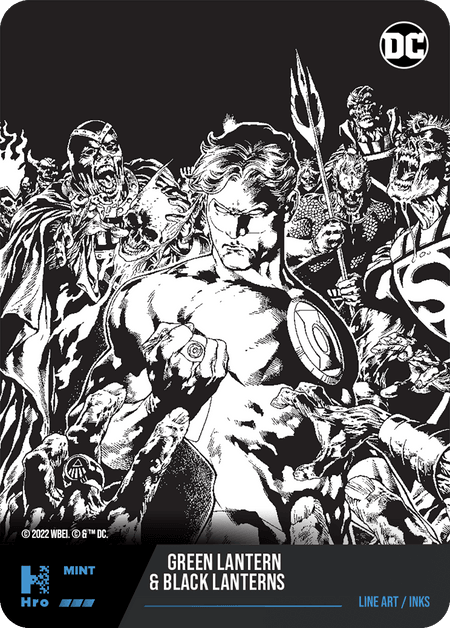 A1 - A34377DC UNLOCK THE MULTIVERSE - CHAPTER 1 LINE ART/INKS Green Lantern  & Black Lanterns Superior