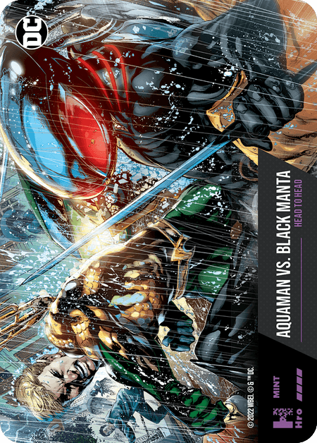 A1 - A25328 DC UNLOCK THE MULTIVERSE - CHAPTER 1 HEAD-TO-HEADS Aquaman VS Black Manta 1 Epic