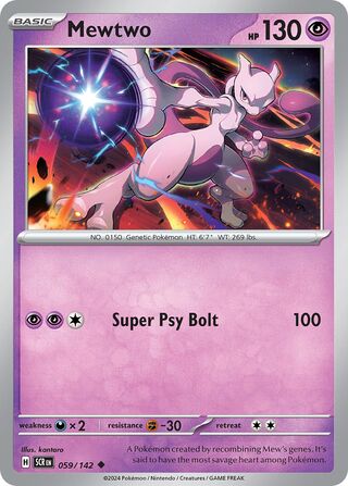 059/142 SCR Stellar Crown Mewtwo Uncommon