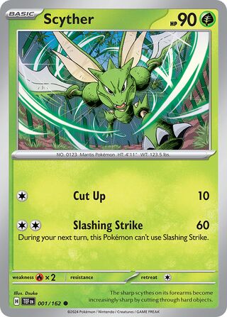 001/162 Scyther  Pokemon Temporal Forces Common