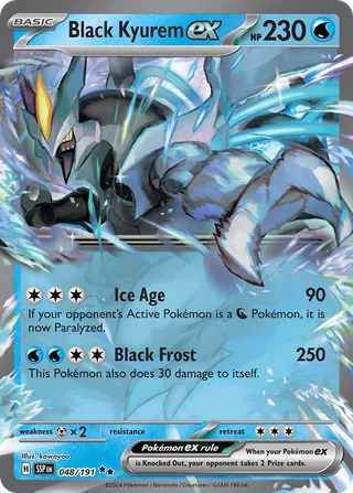 048/191 Surging Sparks Black Kyurem ex Double Rare