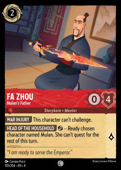 105/204 Fa Zhou - Mulan's Father Disney Lorcana Ursula’s Return Common