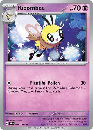 076/162 Ribombee  Pokemon Temporal Forces Uncommon