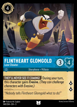 Flintheart Glomgold - Lone Cheater Disney Lorcana into the inklands Uncommon 140/204 FOIL