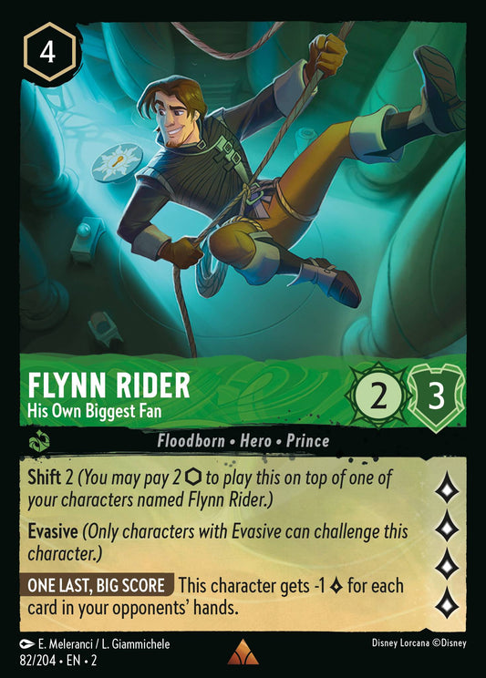 082/204 Flynn Rider - His Own Biggest Fan Disney Lorcana Rise of the Floodborn Rare