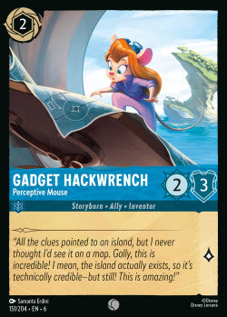 151/204 Disney Lorcana Azurite Sea Gadget Hackwrench - Perceptive Mouse  Common