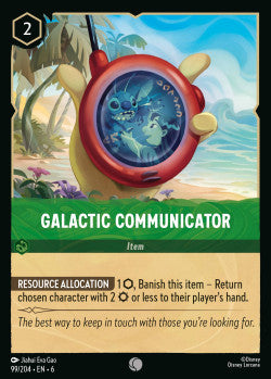 99/204 Disney Lorcana Azurite Sea Galactic Communicator Common