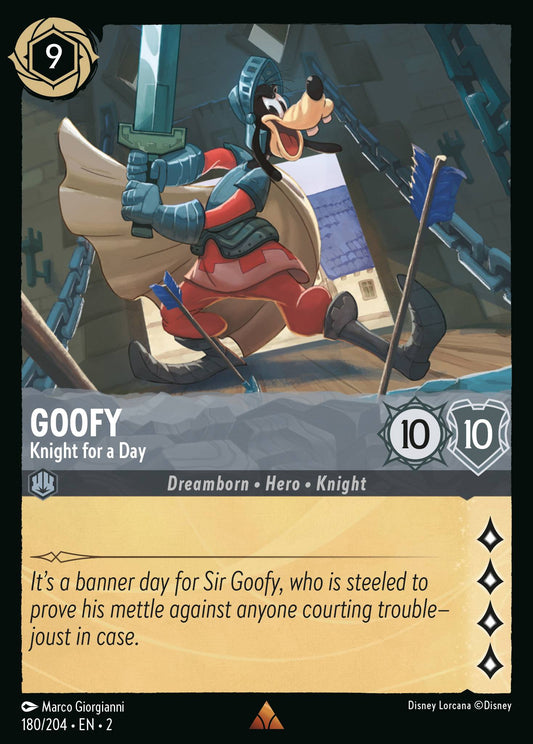 180/204 Goofy - Knight for a Day Disney Lorcana Rise of the Floodborn Rare