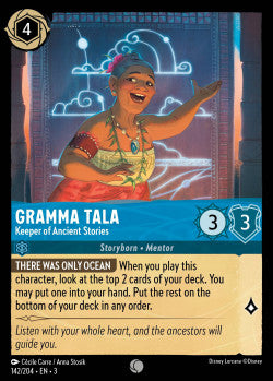 142/204 Gramma Tala - Keeper of Ancient Stories Disney Lorcana into the inklands Common