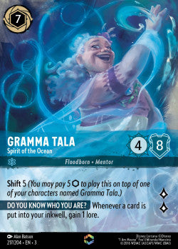 217/204 Gramma Tala - Spirit of the Ocean Disney Lorcana into the inklands Enchanted