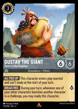 173/204 Gustav the Giant - Terror of the Kingdom Disney Lorcana into the inklands Rare