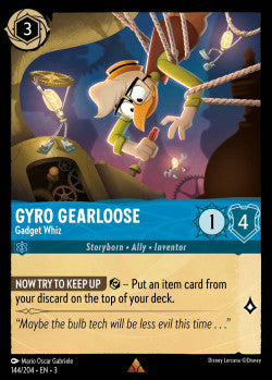 144/204 Gyro Gearloose - Gadget Whiz Disney Lorcana into the inklands Rare