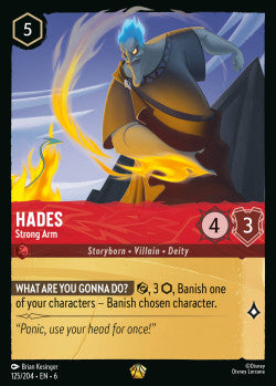 125/204 Disney Lorcana Azurite Sea Hades - Strong Arm Legendary