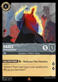 174/204 Hades - Hotheaded Ruler Rare Disney Lorcana into the inklands