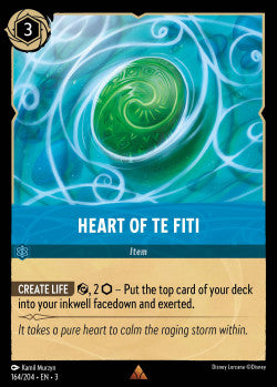 Heart of Te Fiti Disney Lorcana into the inklands Rare 164/204