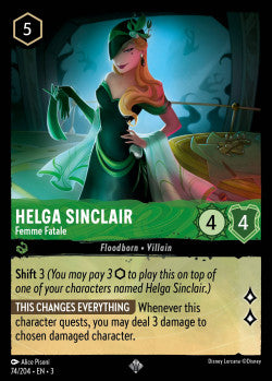 074/204 Helga Sinclair - Femme Fatale Super Rare Disney Lorcana into the inklands